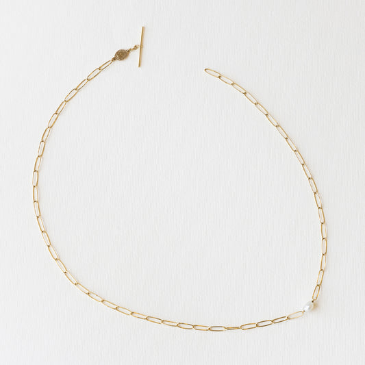 Chain & Pearl I necklace