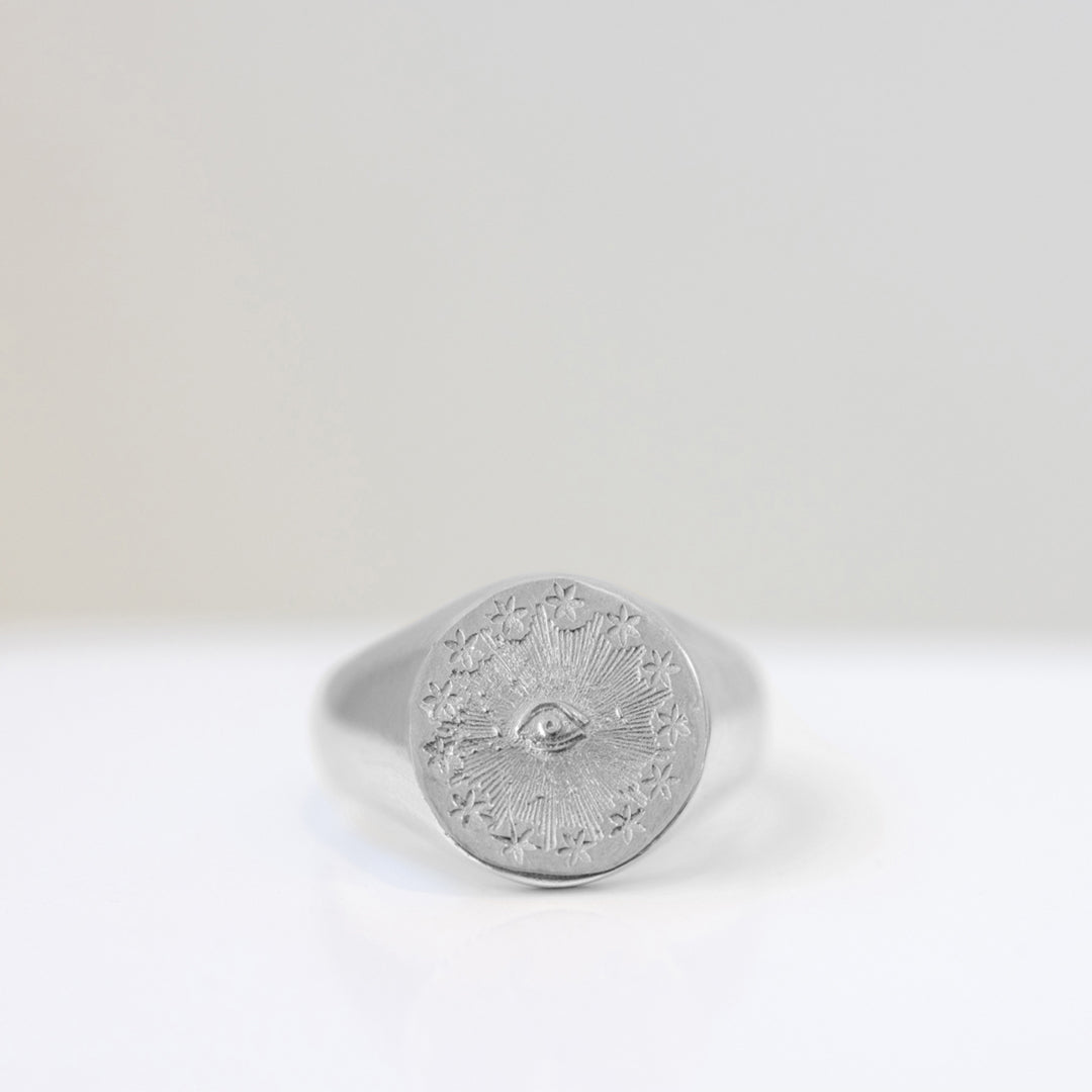 Cosmic Eye signet ring for Men