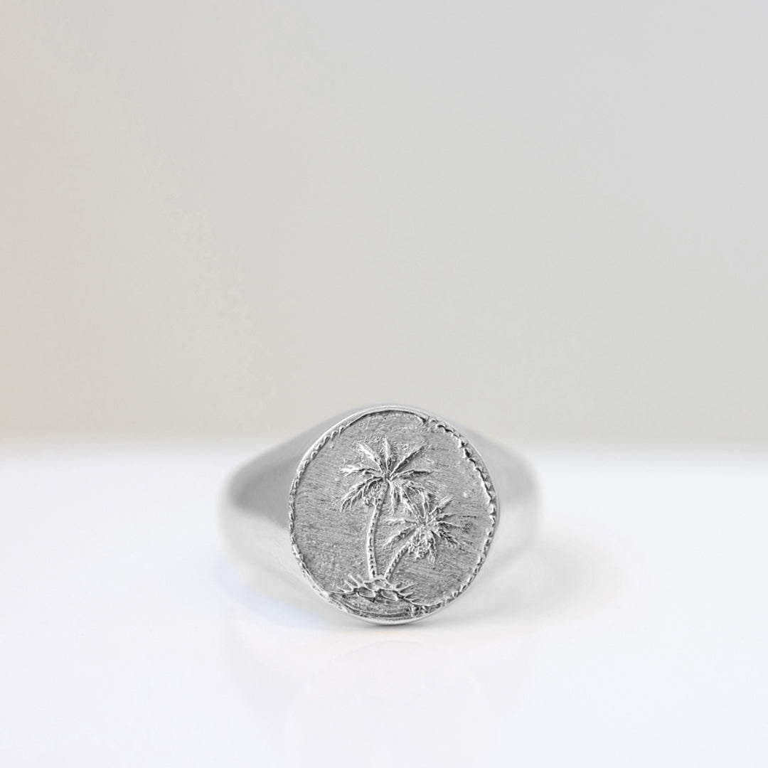 Swaying Palm signet ring