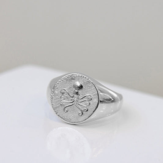 Octopus signet ring for Men