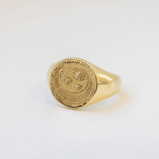 Starry Moon signet ring