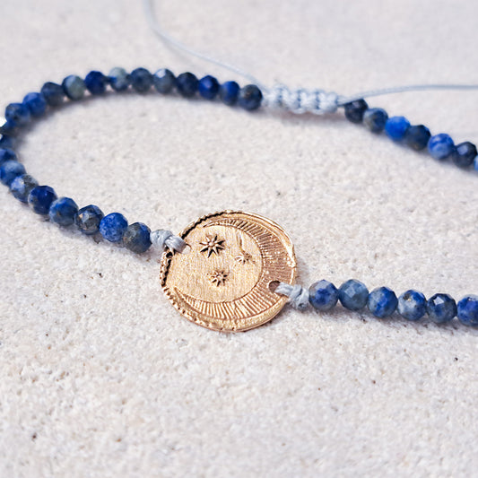 Starry Moon & Lapis Lazuli bracelet