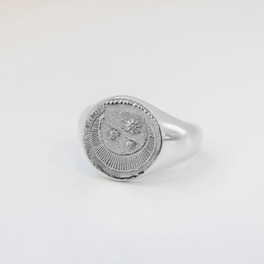 Starry Moon signet ring for Men