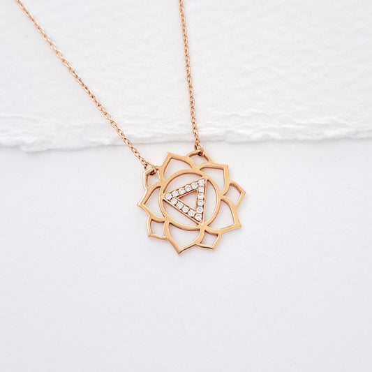 Manipura/Confidence paved diamonds necklace