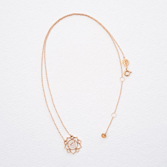 Manipura/Confidence paved diamonds necklace