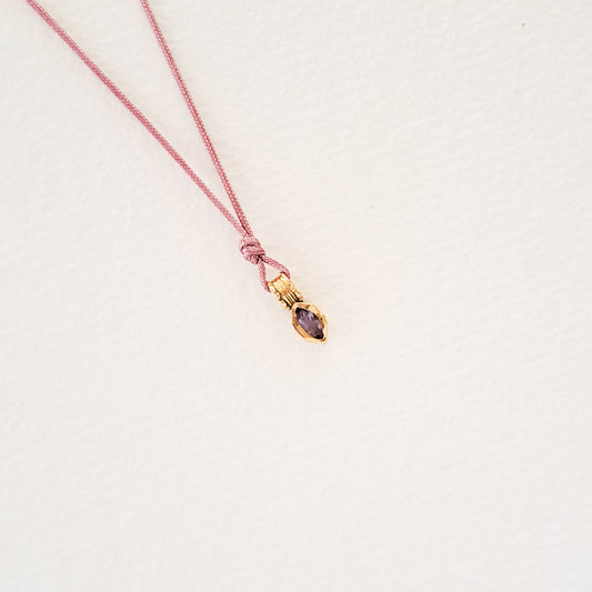 Air/Purple Amethyst pendant on thread