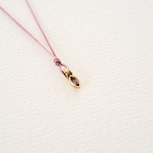 Air/Purple Amethyst pendant on thread