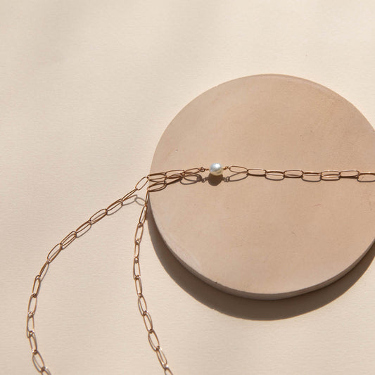 Chain & Pearl II necklace