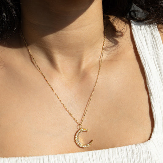 Big Crescent Moon necklace