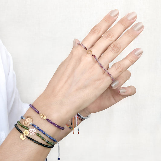 Ajna Chakra & Violet Tourmaline bracelet