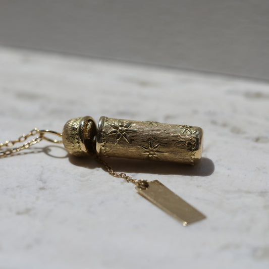 Starry Moon cylinder locket