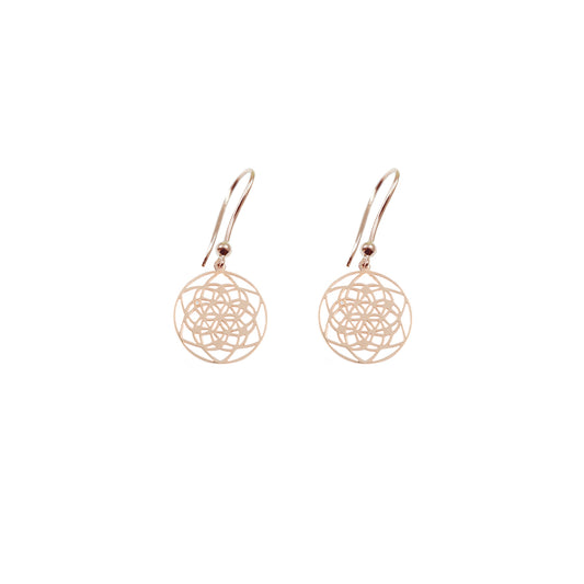 Tiny Flower of Life earrings