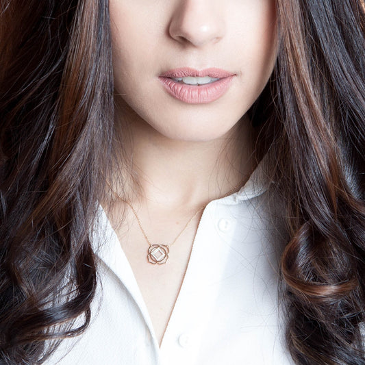 Muladhara/Roots paved diamonds necklace