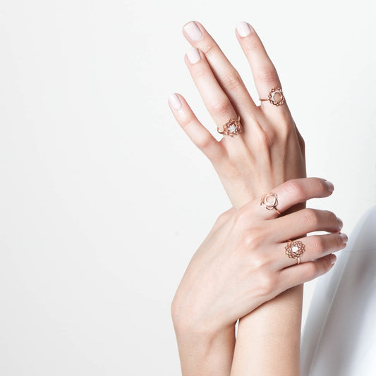 Sahasrara/Unity paved diamonds ring