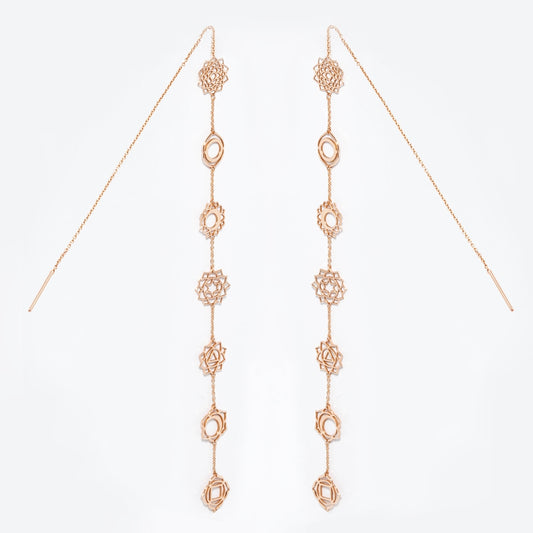 7 chakras long earrings