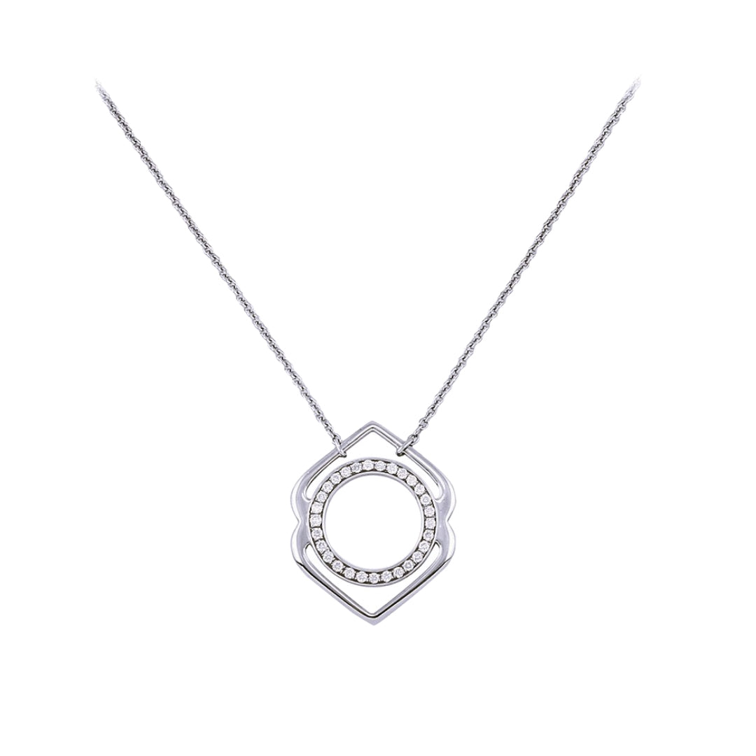 Ajna/Serenity paved diamonds necklace