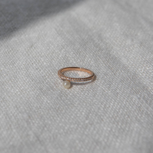 Pearl diamond ring I