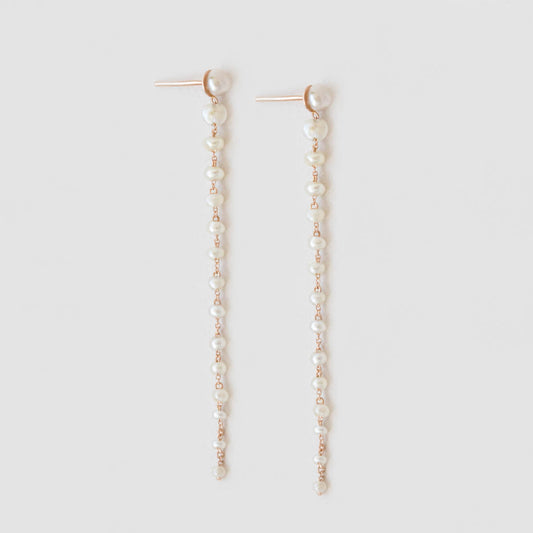 Pearls drop earrings