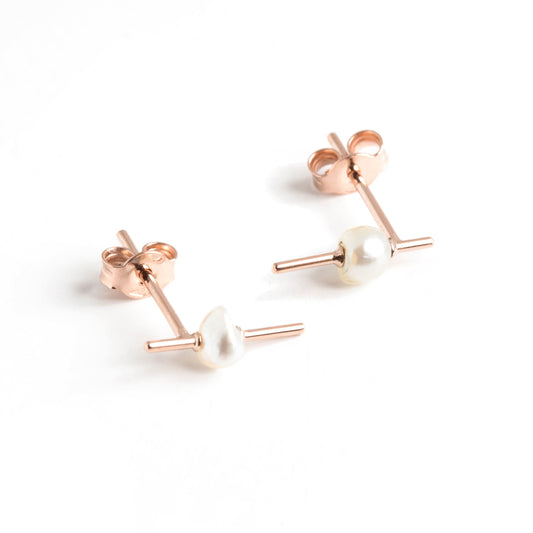 Pearl stud earrings