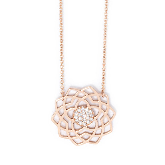 Sahasrara/Unity paved diamonds necklace