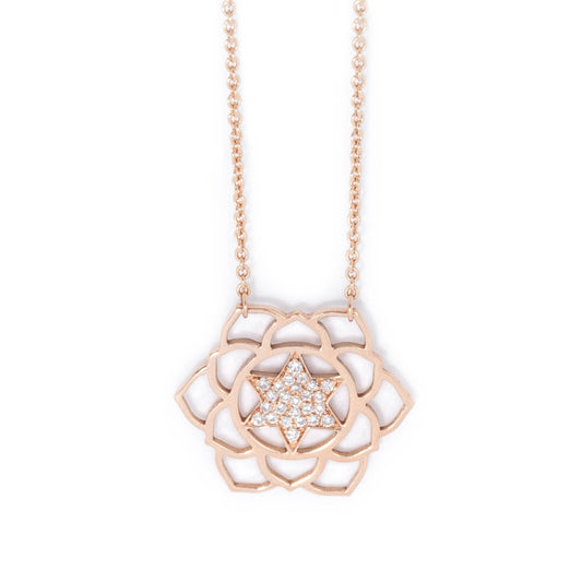 Anahata/Love paved diamonds necklace