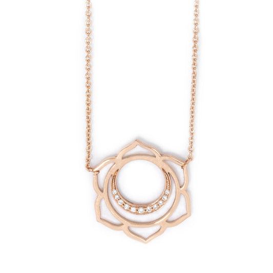 Svadisthana/Creativity paved diamonds necklace