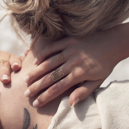 Triangle Sundial ring
