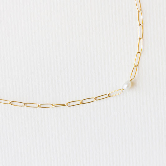 Chain & Pearl I necklace