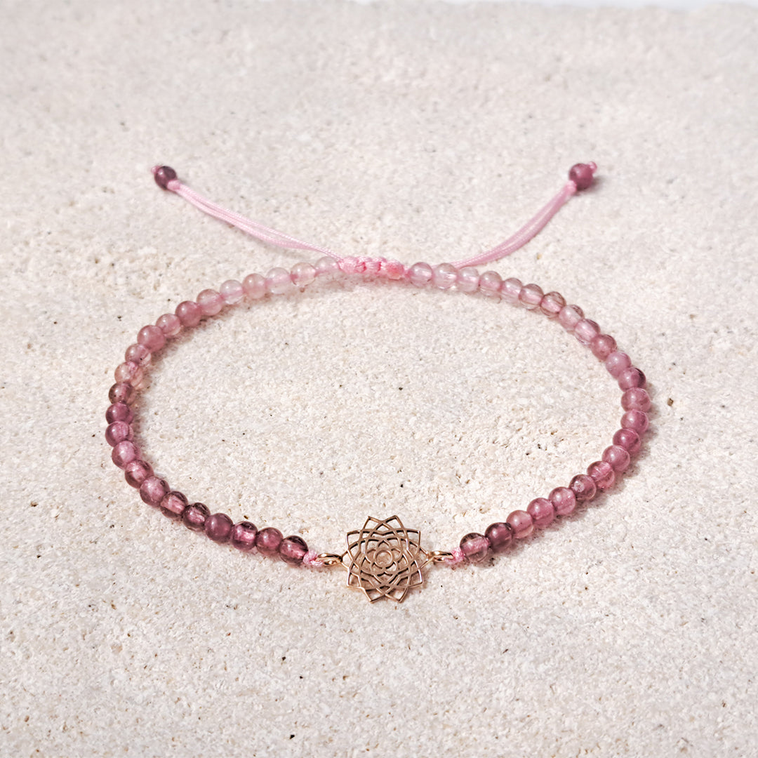 Sahasrara & Pink Tourmaline bracelet