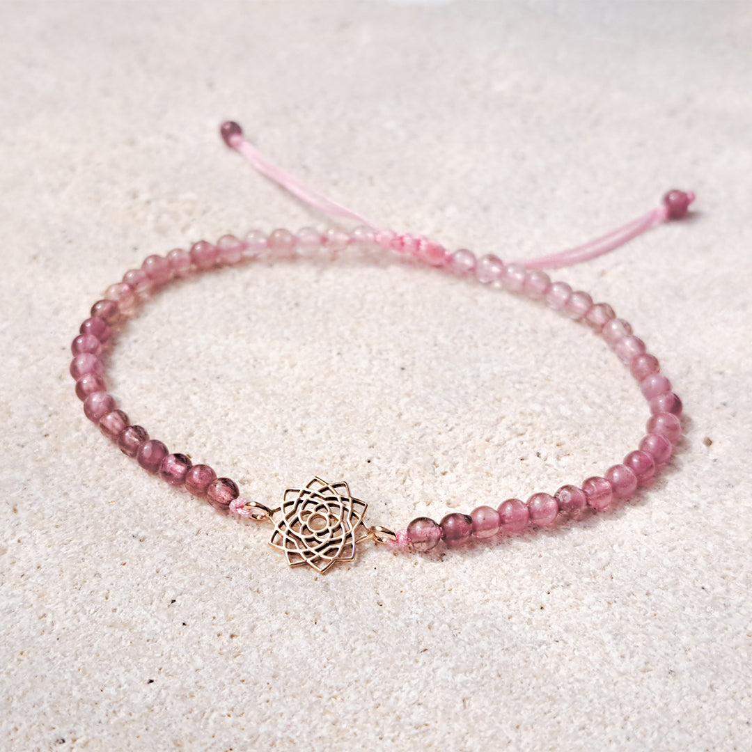 Sahasrara & Pink Tourmaline bracelet