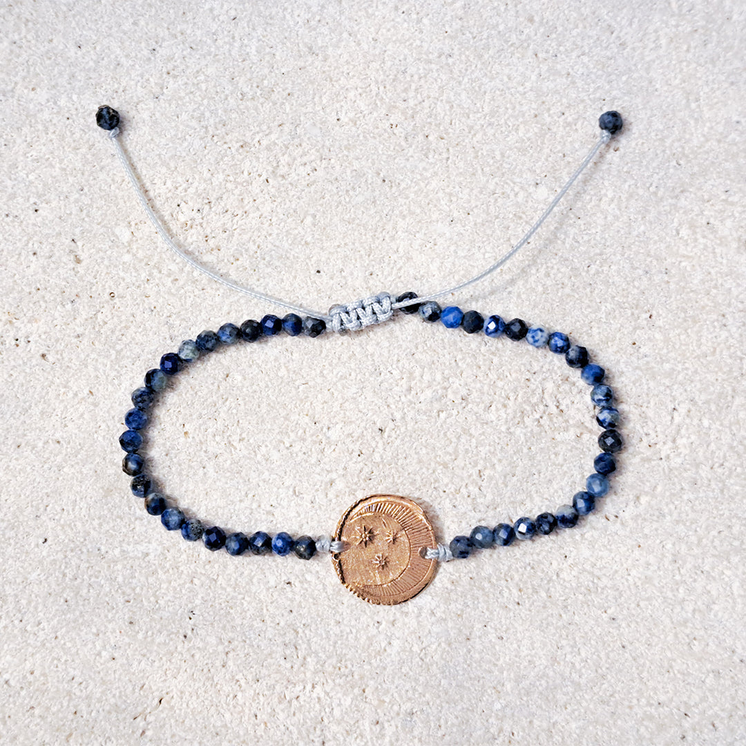 Starry Moon & Lapis Lazuli bracelet