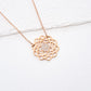 Sahasrara/Unity paved diamonds necklace