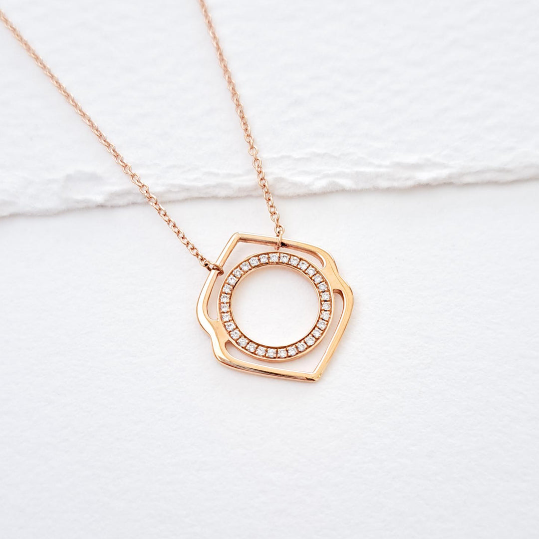Ajna/Serenity paved diamonds necklace