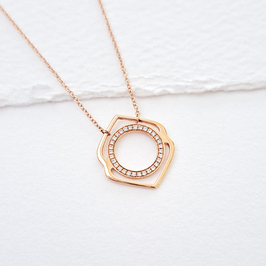 Ajna/Serenity paved diamonds necklace