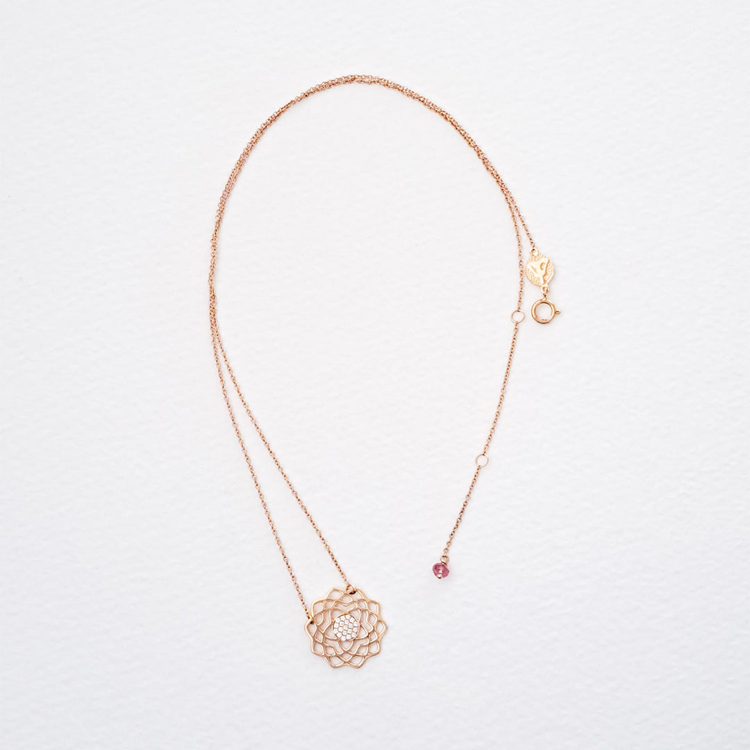 Sahasrara/Unity paved diamonds necklace