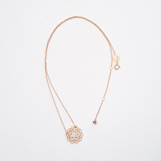 Sahasrara/Unity paved diamonds necklace