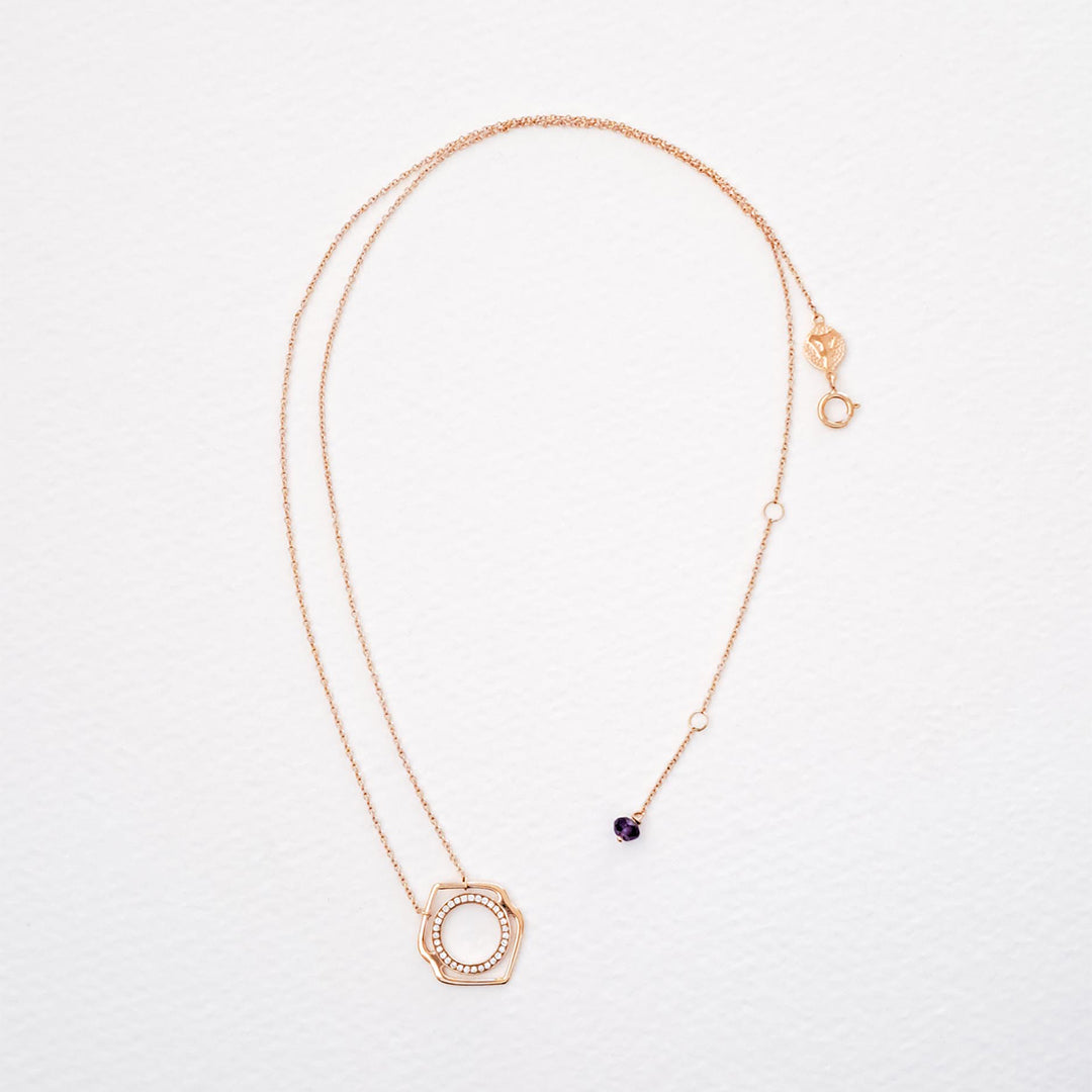 Ajna/Serenity paved diamonds necklace