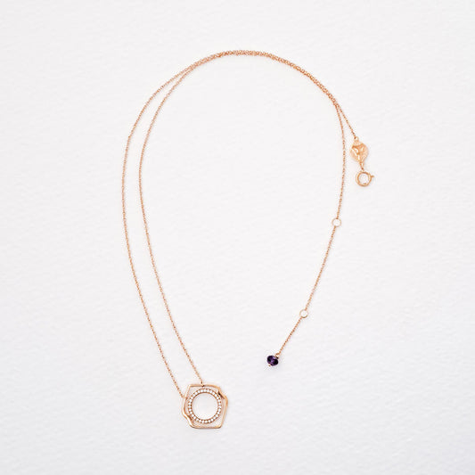 Ajna/Serenity paved diamonds necklace