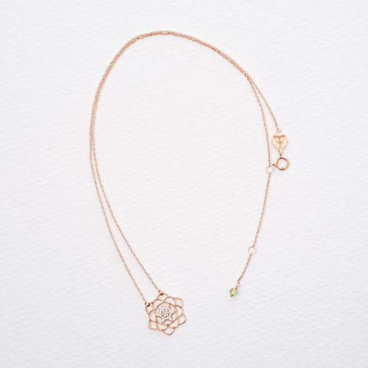 Anahata/Love paved diamonds necklace