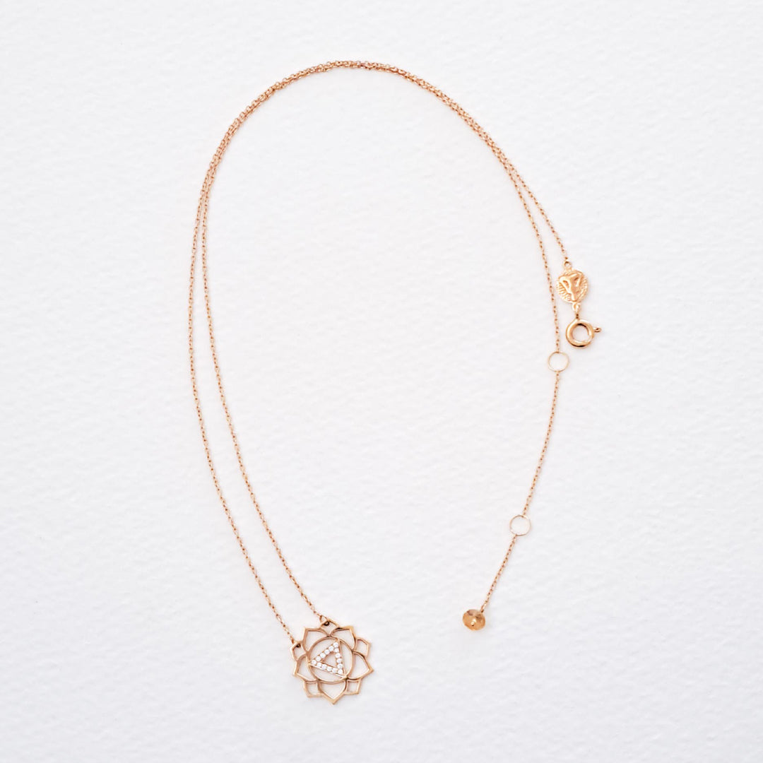 Manipura/Confidence paved diamonds necklace