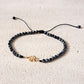 Kundalini Snake & Snowflake Obsidian bracelet