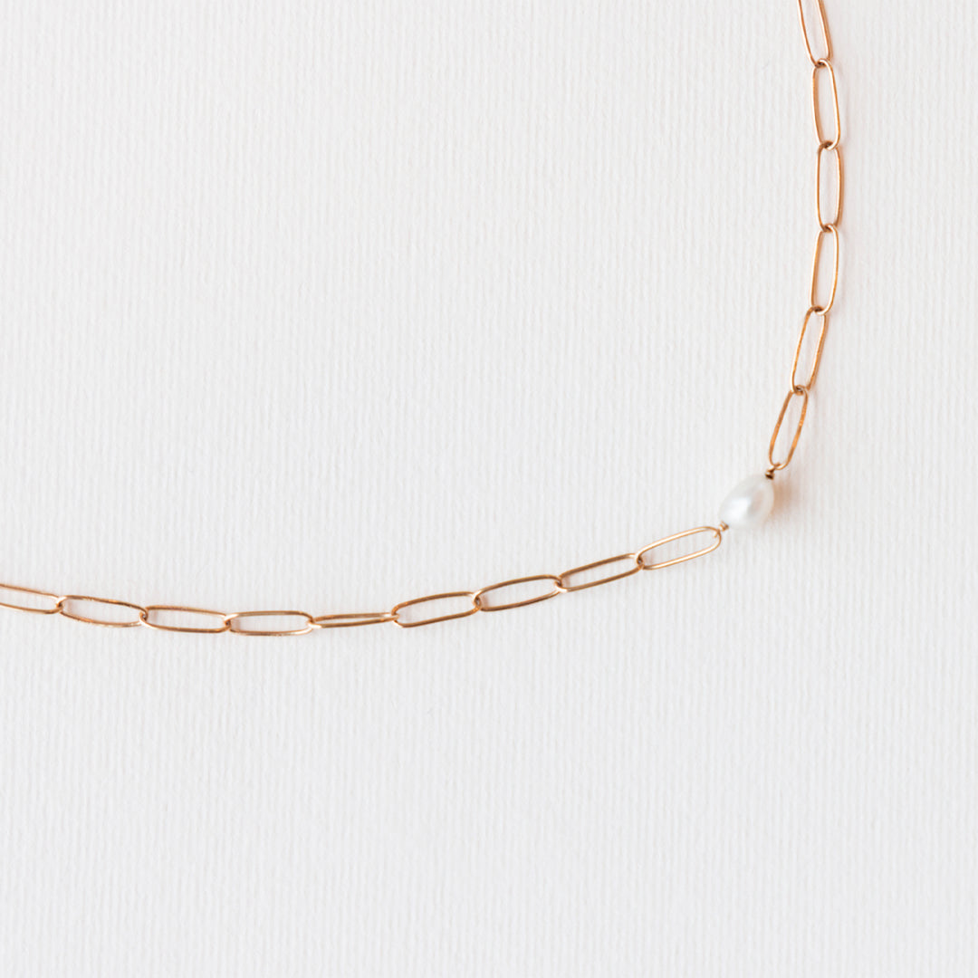 Chain & Pearl I necklace