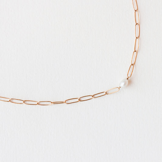 Chain & Pearl I necklace
