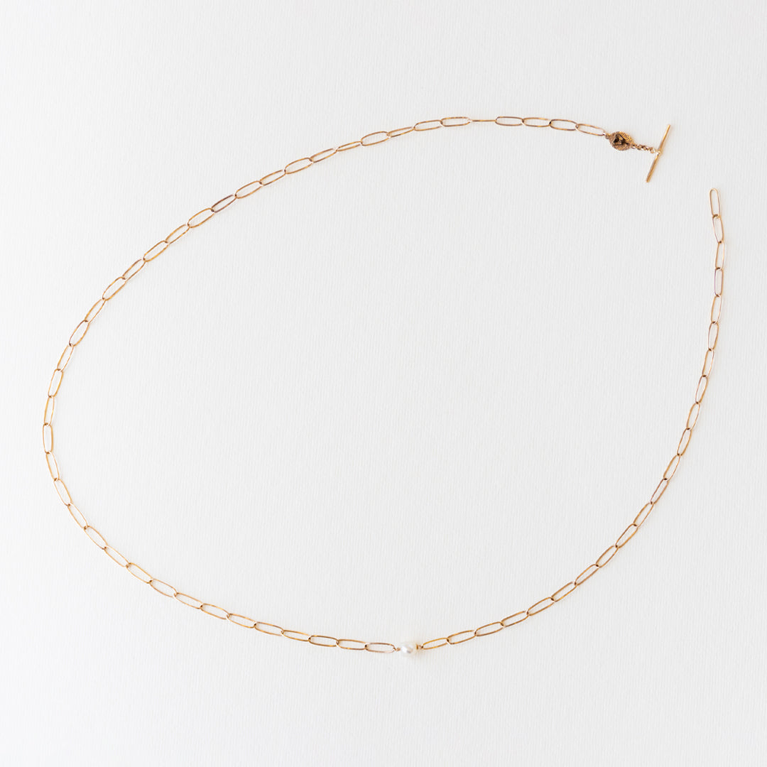Chain & Pearl I necklace