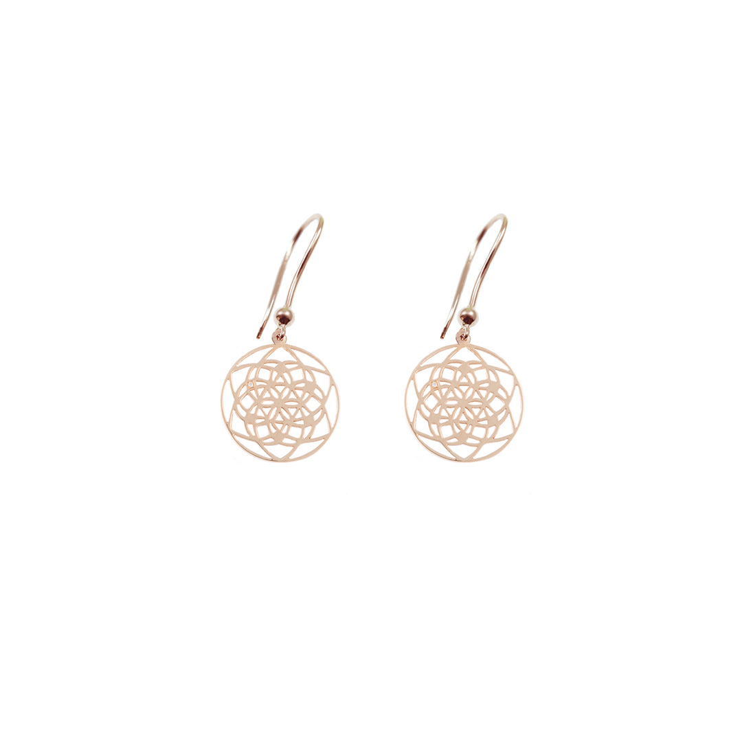 Tiny Flower of Life earrings