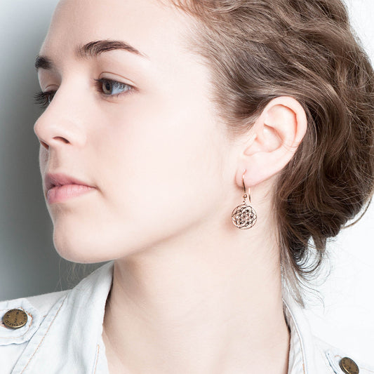 Tiny Flower of Life earrings