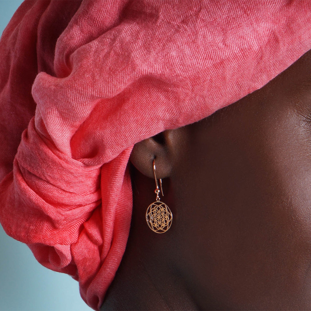 Tiny Flower of Life earrings