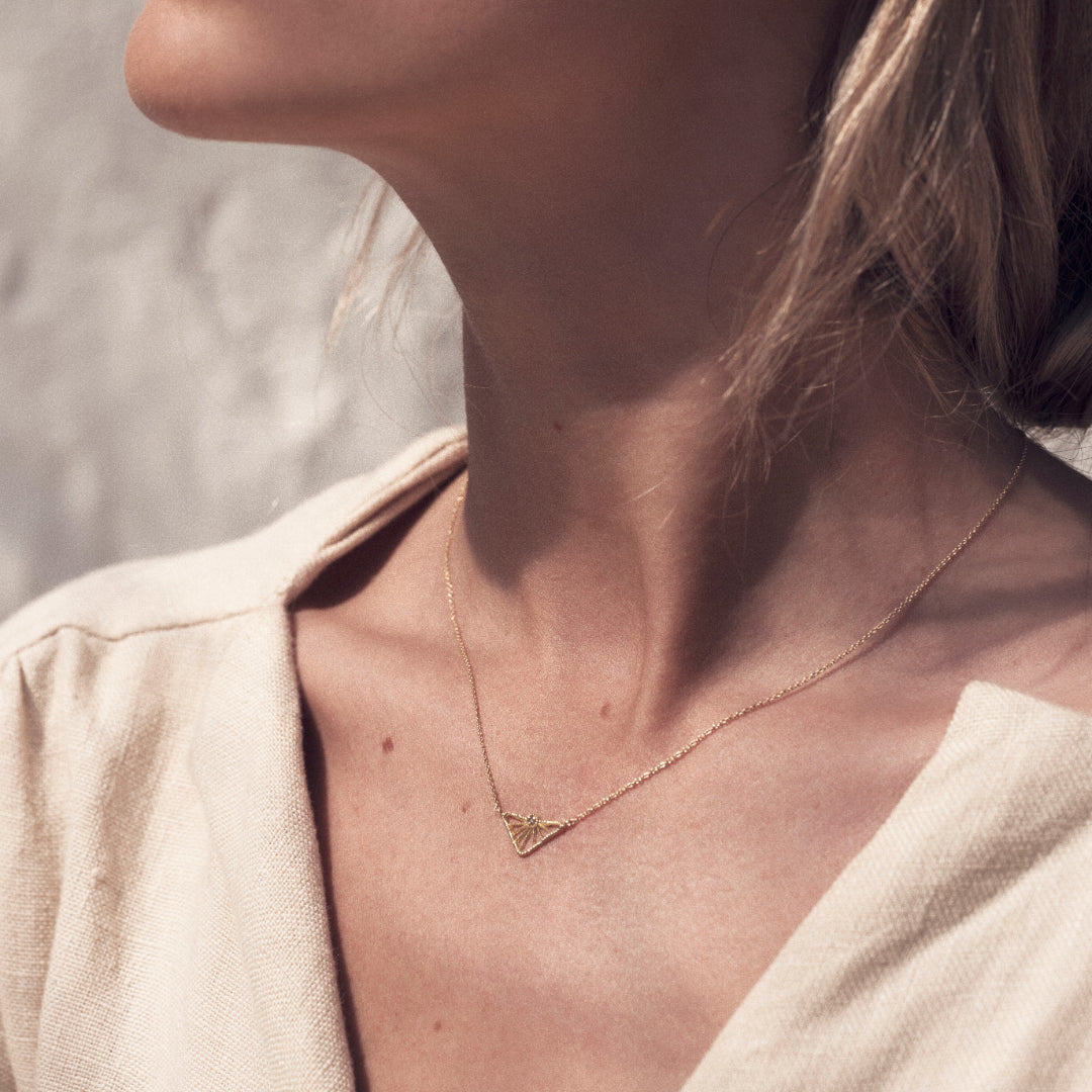 Triangle Sundial necklace
