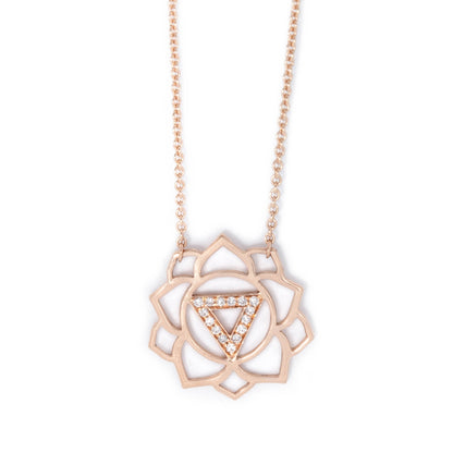 Manipura/Confidence paved diamonds necklace