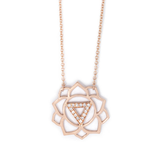 Manipura/Confidence paved diamonds necklace